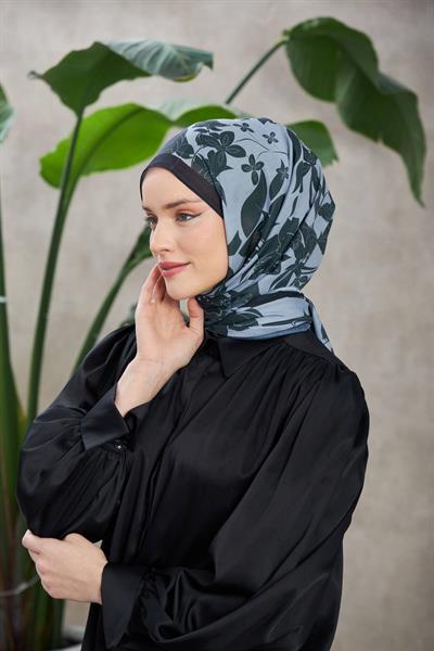 Nature Fulya Soft Şal Siyah Gri 3041-01