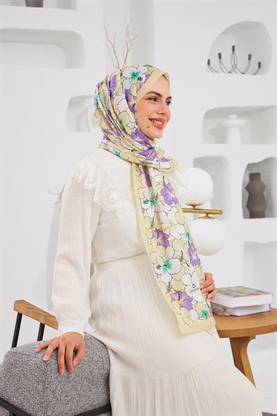 Nature Gardenya Soft Şal Keten Sarı 3034-02