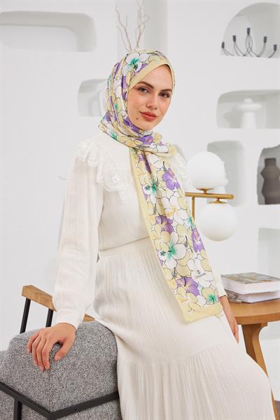 Nature Gardenya Soft Şal Keten Sarı 3034-02