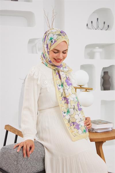 Nature Gardenya Soft Şal Keten Sarı 3034-02