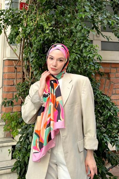 Nature Lilyum Soft Şal Bej Mor 3036-14