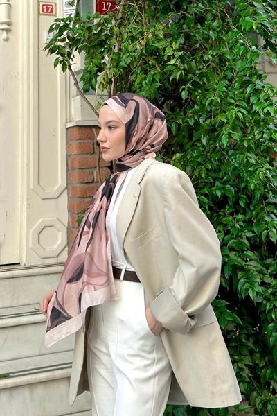 Nature Lilyum Soft Şal Fuşya Siyah 3036-12