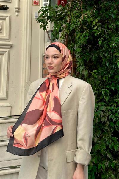 Nature Lilyum Soft Şal Siyah Pembe 3036-03