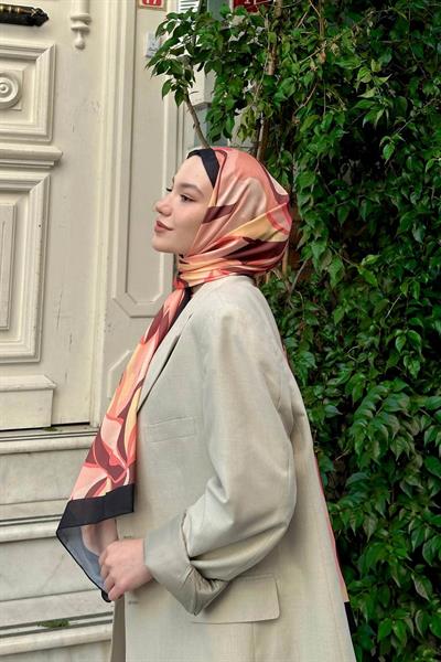 Nature Lilyum Soft Şal Siyah Pembe 3036-03