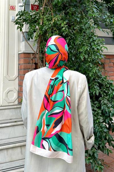 Nature Lilyum Soft Şal Yeşil Gri 3036-06