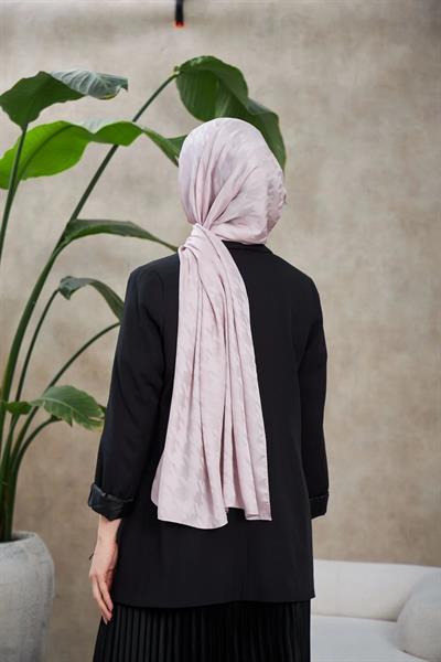 Neo Kazayağı Desen İpeksi Jakar Şal Gümüş 9010-02