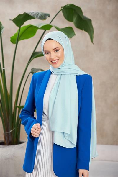 Novvela Desen İpeksi Jakar Şal Gri Mavi 9008-10