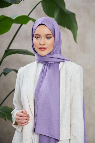Novvela Desen İpeksi Jakar Şal Lila 9008-23