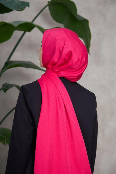 Novvela Desen İpeksi Jakar Şal Pembe 9008-01