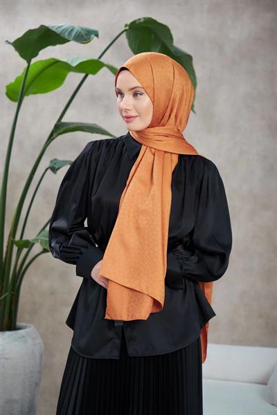 Novvela Desen İpeksi Jakar Şal Taba 9008-08