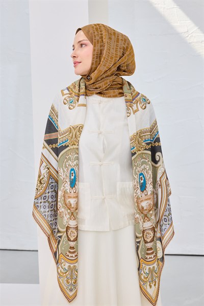 Omuz Şalı Bohemian Su Yeşili