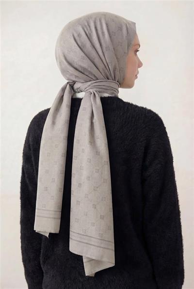 Pamuk Polyester Liva Şal Koyu Taş Nefes Alan Dokulu 90x200