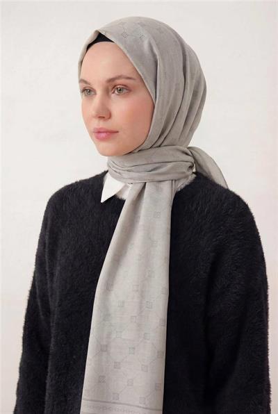 Pamuk Polyester Liva Şal Koyu Taş Nefes Alan Dokulu 90x200