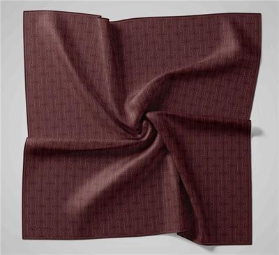 Pamuk Polyester Soft Eşarp Geometrik Desen Mürdüm 90x90