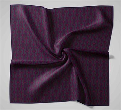 Pamuk Polyester Soft Eşarp Geometrik Desen Violet 90x90