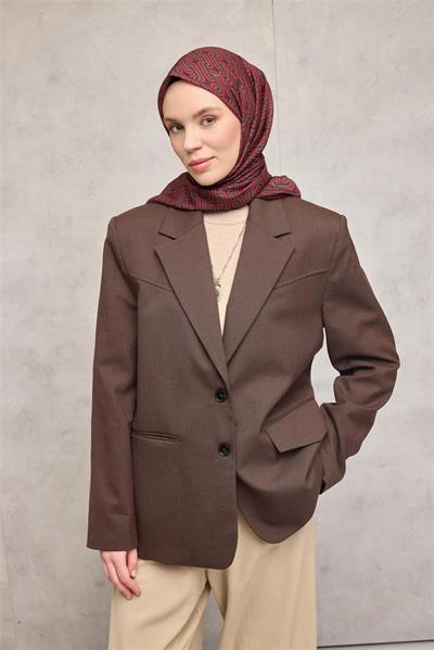 Pamuk Polyester Soft Eşarp Geometrik Desen Siyah 90x90