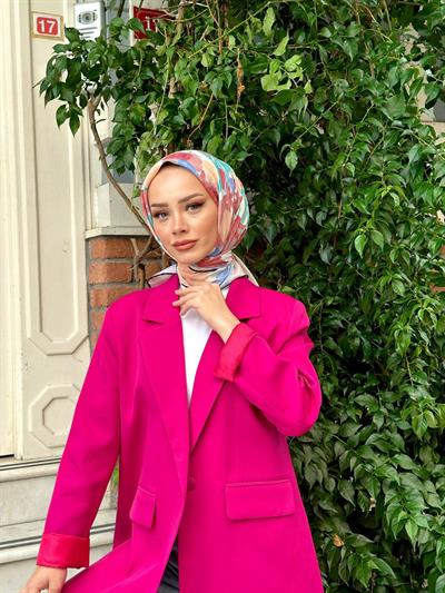 Pera Soft Eşarp Pembe Turuncu 1148-08