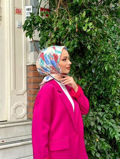 Pera Soft Eşarp Pembe Turuncu 1148-08