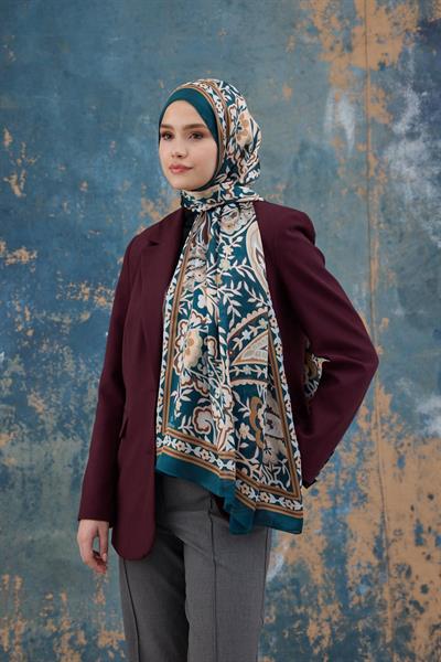 Petrol Hint Vual Şal -  5004-07