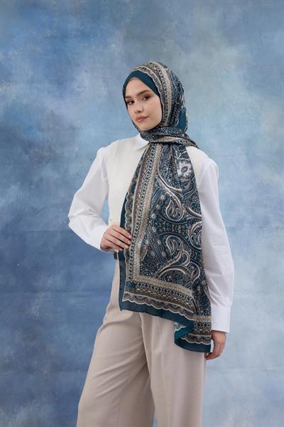 Petrol Hint Vual Şal -  5005-04