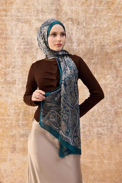 Petrol Hint Vual Şal - 5003-05