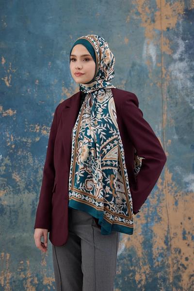 Petrol Hint Vual Şal - 5004-07