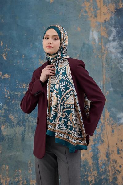 Petrol Hint Vual Şal - 5004-07