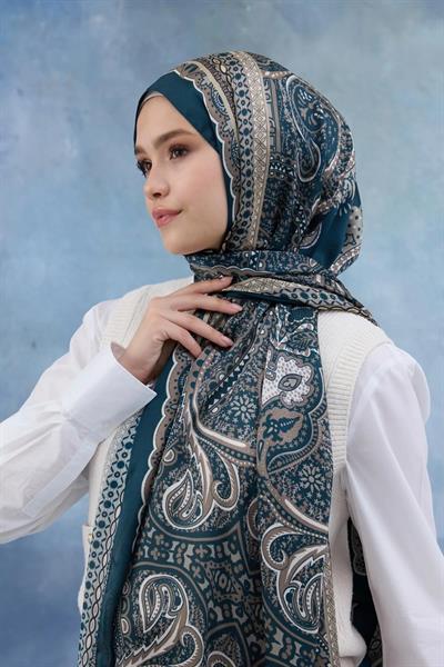 Petrol Hint Vual Şal - 5005-04