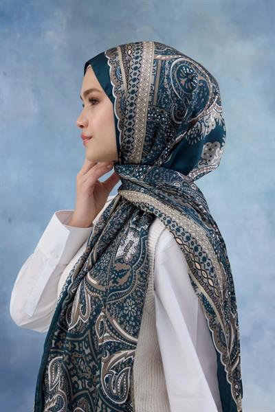 Petrol Hint Vual Şal - 5005-04