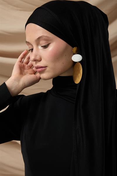 Premium Penye Şal 65002-01 Siyah