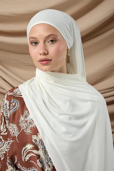 Premium Penye Şal 65002-05 Krem