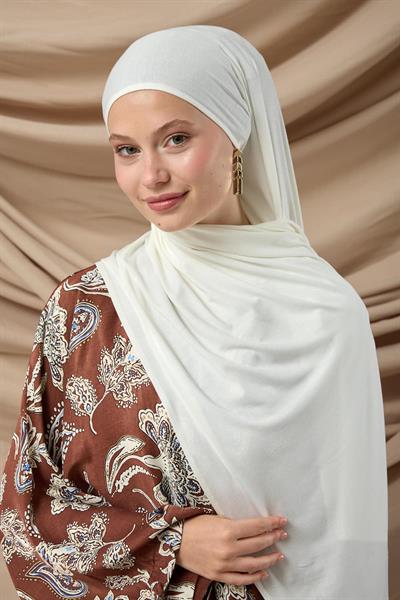 Premium Penye Şal 65002-05 Krem