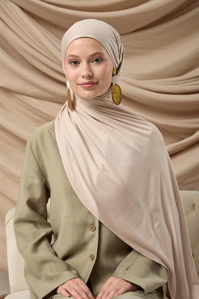 Premium Penye Şal 65002-10 Açık Vizon