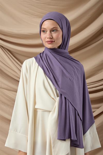 Premium Penye Şal 65002-18 Mürdüm