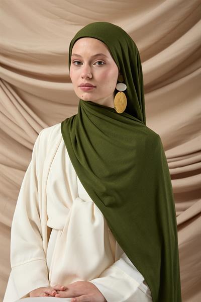 Premium Penye Şal 65002-26 Haki