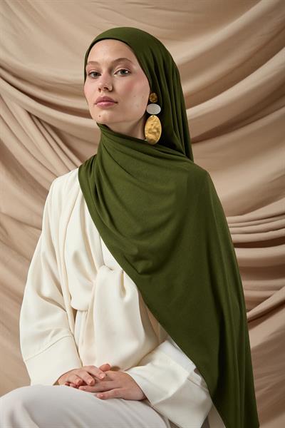 Premium Penye Şal 65002-26 Haki