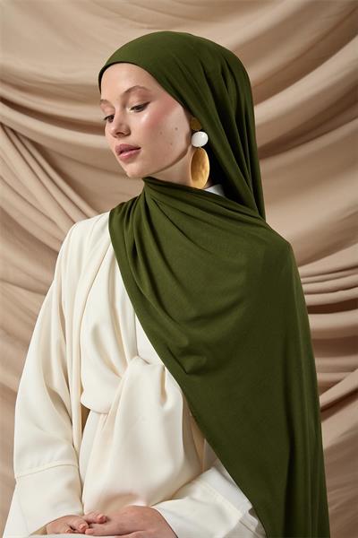 Premium Penye Şal 65002-26 Haki