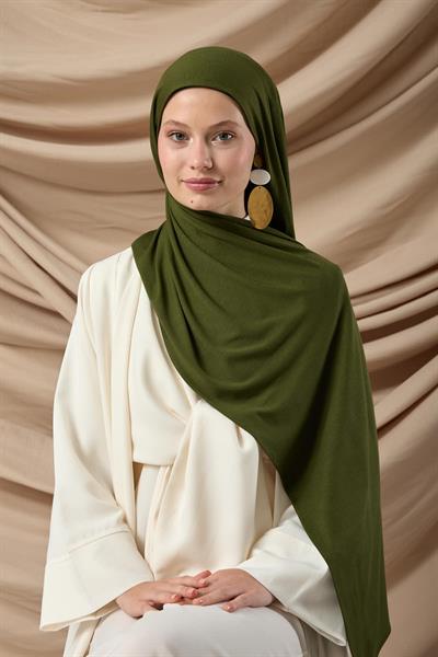 Premium Penye Şal 65002-26 Haki