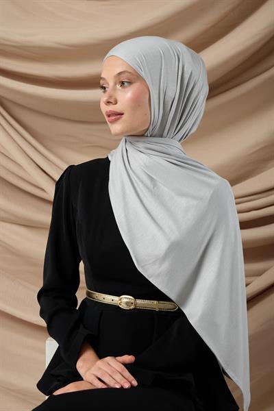 Premium Penye Şal 65002-28 Açık Gri