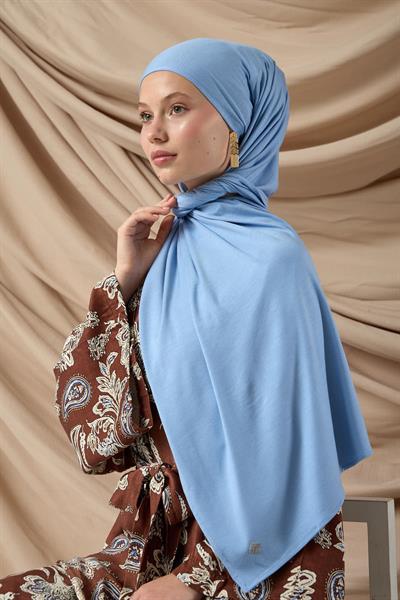 Premium Penye Şal 65002-30 Bebe Mavi