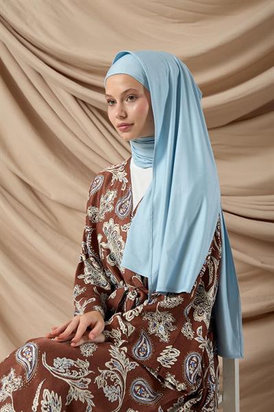 Premium Penye Şal 65002-31 Açık Bebe Mavi