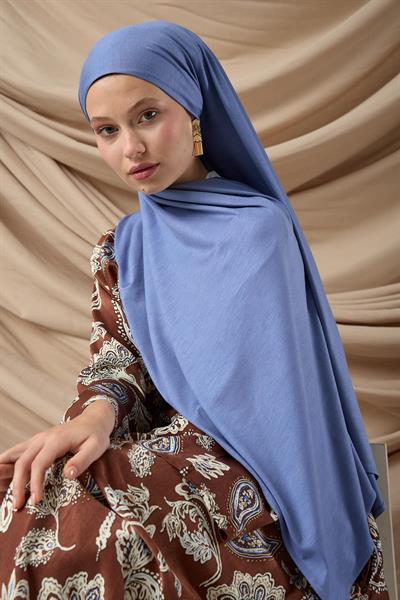 Premium Penye Şal 65002-42 Kot Mavi