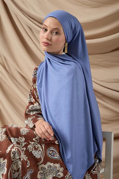 Premium Penye Şal 65002-42 Kot Mavi