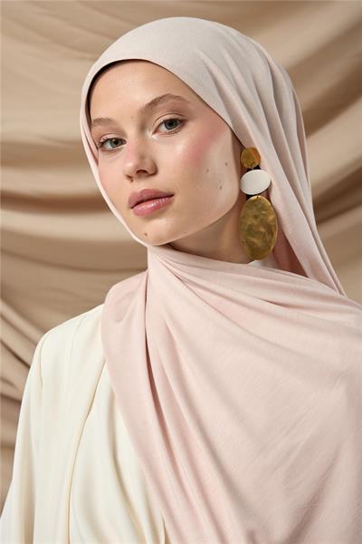 Premium Penye Şal 65002-56 Açık Pudra