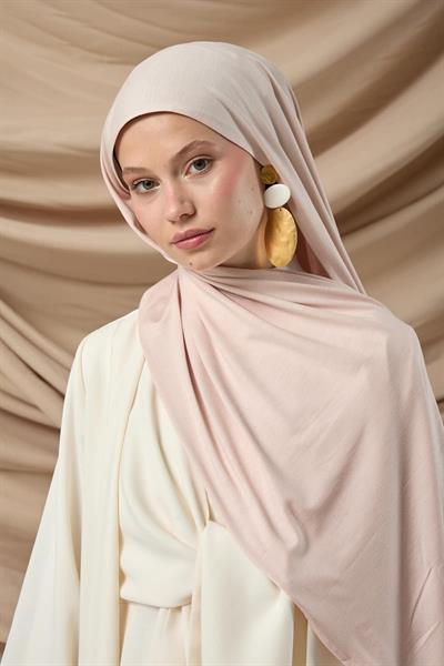 Premium Penye Şal 65002-56 Açık Pudra