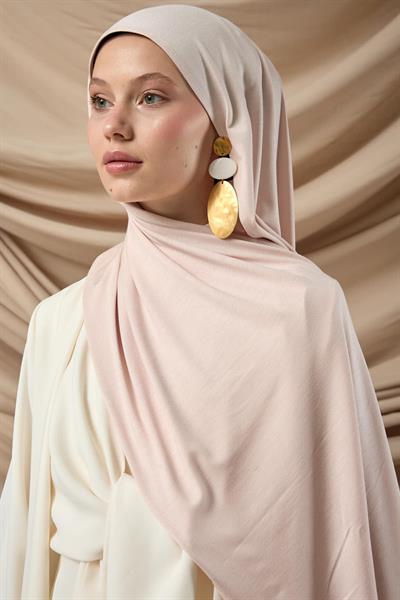 Premium Penye Şal 65002-56 Açık Pudra