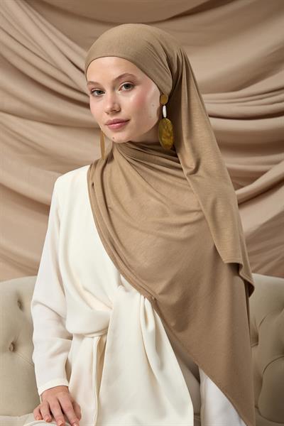 Premium Penye Şal 65002-60 Sütlü Kahve