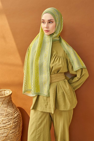 Riva Şal Tencel Ethnic Way Sarı