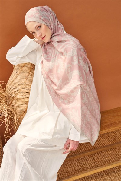Riva Şal Tencel Floral Pembe