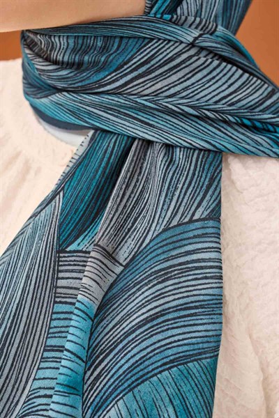 Riva Şal Tencel Flow Mavi